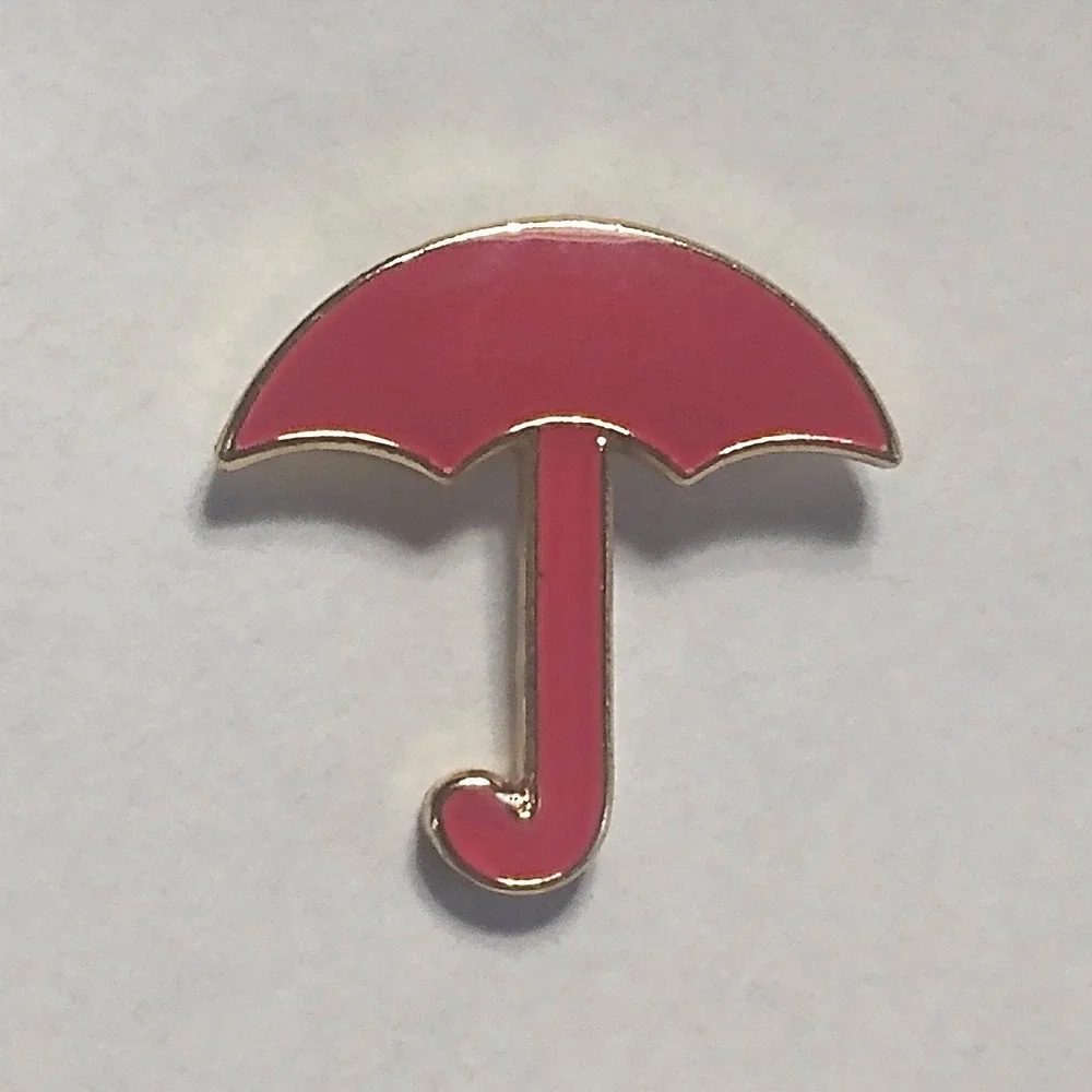 VTG Travelers Insurance Red Umbrella 3PK Enamel Pin Advertising Memorabilia Logo